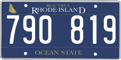 RI license plate 790819