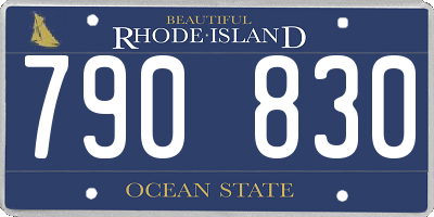 RI license plate 790830