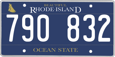 RI license plate 790832