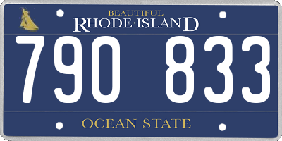 RI license plate 790833