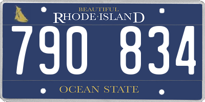 RI license plate 790834