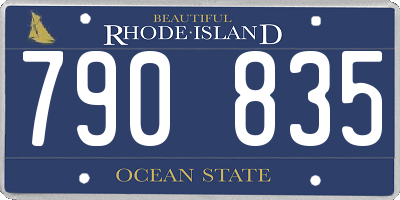 RI license plate 790835