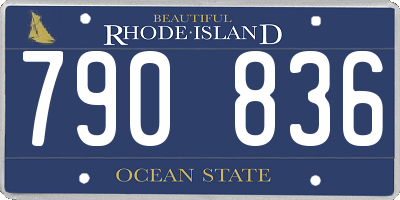 RI license plate 790836