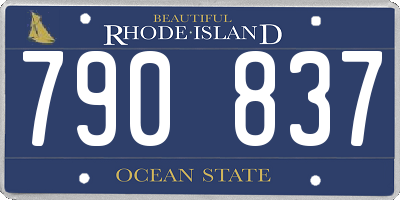 RI license plate 790837