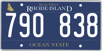 RI license plate 790838