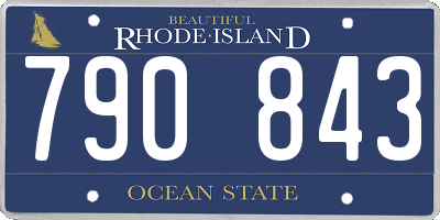 RI license plate 790843