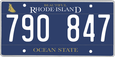 RI license plate 790847