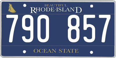 RI license plate 790857