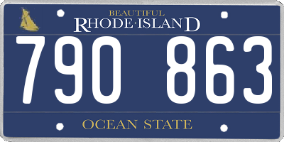 RI license plate 790863