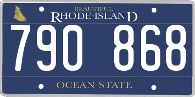 RI license plate 790868