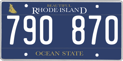 RI license plate 790870