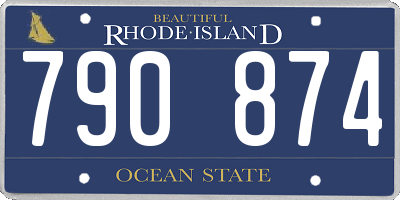 RI license plate 790874