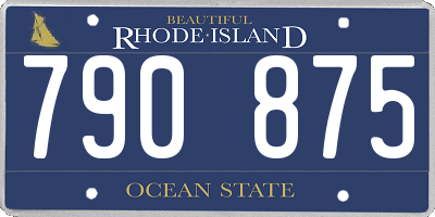RI license plate 790875