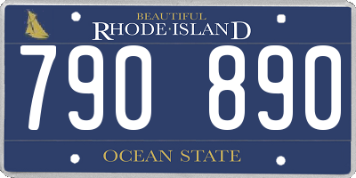 RI license plate 790890