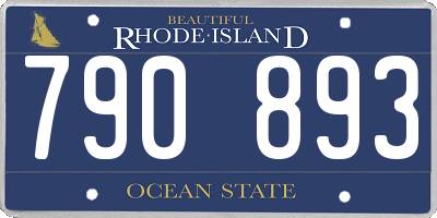 RI license plate 790893