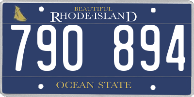 RI license plate 790894