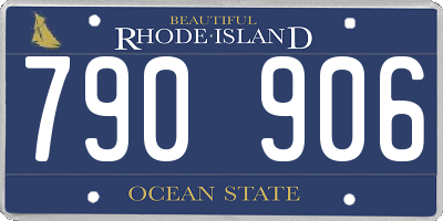 RI license plate 790906