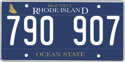 RI license plate 790907