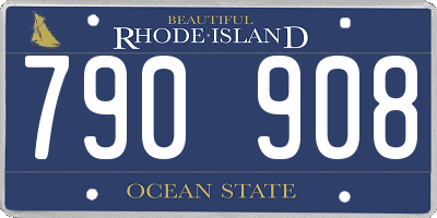 RI license plate 790908