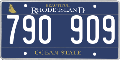 RI license plate 790909