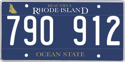 RI license plate 790912