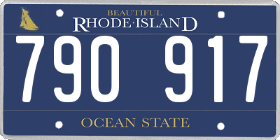 RI license plate 790917