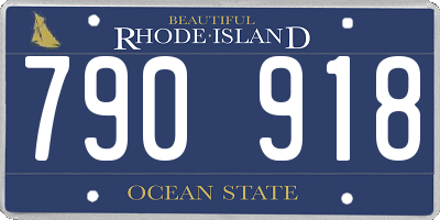RI license plate 790918