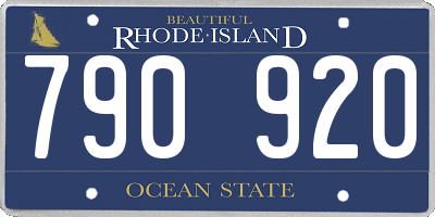 RI license plate 790920
