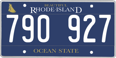 RI license plate 790927
