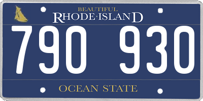 RI license plate 790930