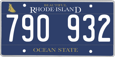 RI license plate 790932