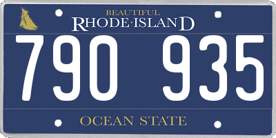 RI license plate 790935