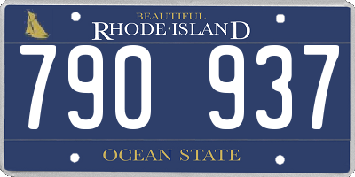 RI license plate 790937