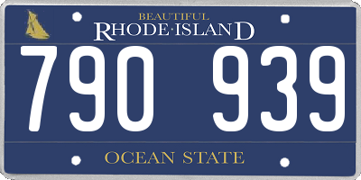 RI license plate 790939