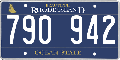 RI license plate 790942