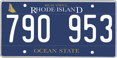 RI license plate 790953
