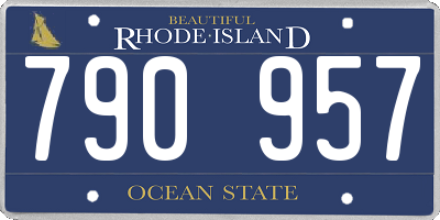 RI license plate 790957