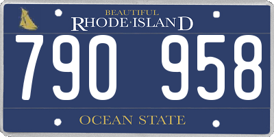RI license plate 790958