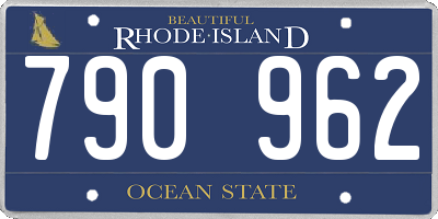 RI license plate 790962