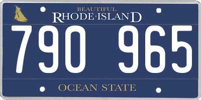 RI license plate 790965