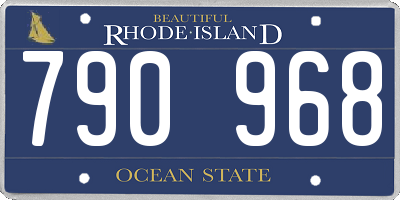 RI license plate 790968