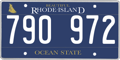 RI license plate 790972