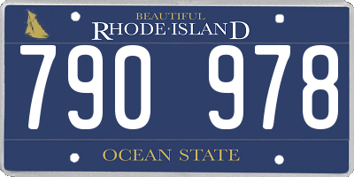 RI license plate 790978