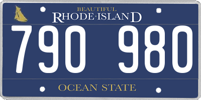 RI license plate 790980