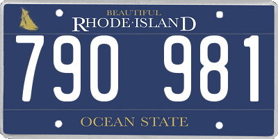 RI license plate 790981