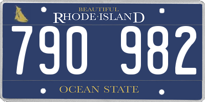 RI license plate 790982