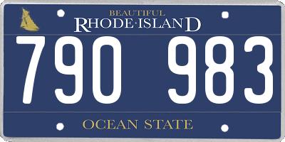 RI license plate 790983