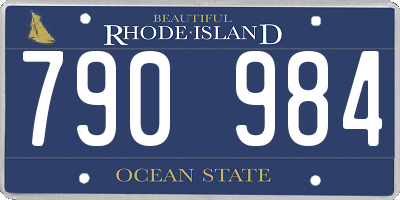 RI license plate 790984