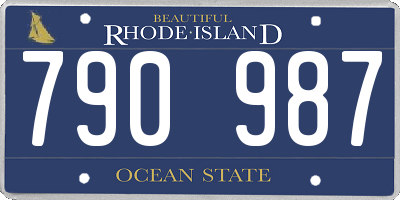 RI license plate 790987