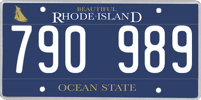 RI license plate 790989